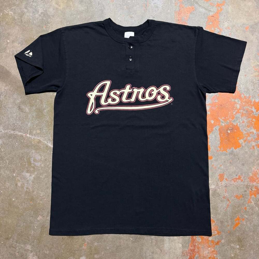 Majestic Houston Astros Henley T-Shirt Black